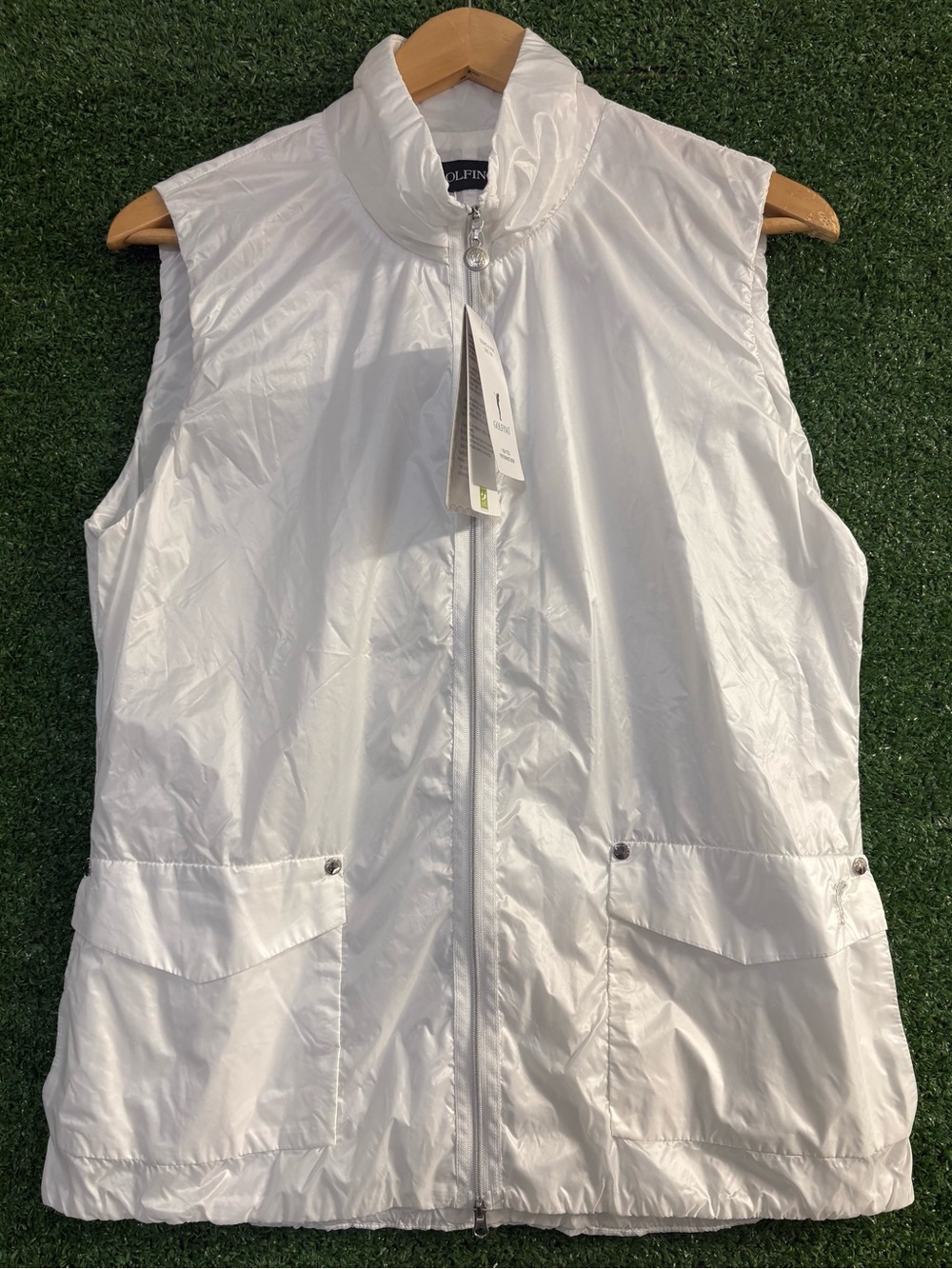 GOLFINO Double Layer Bibiana Waistcoat, Ladies size 12 NWT Optic White